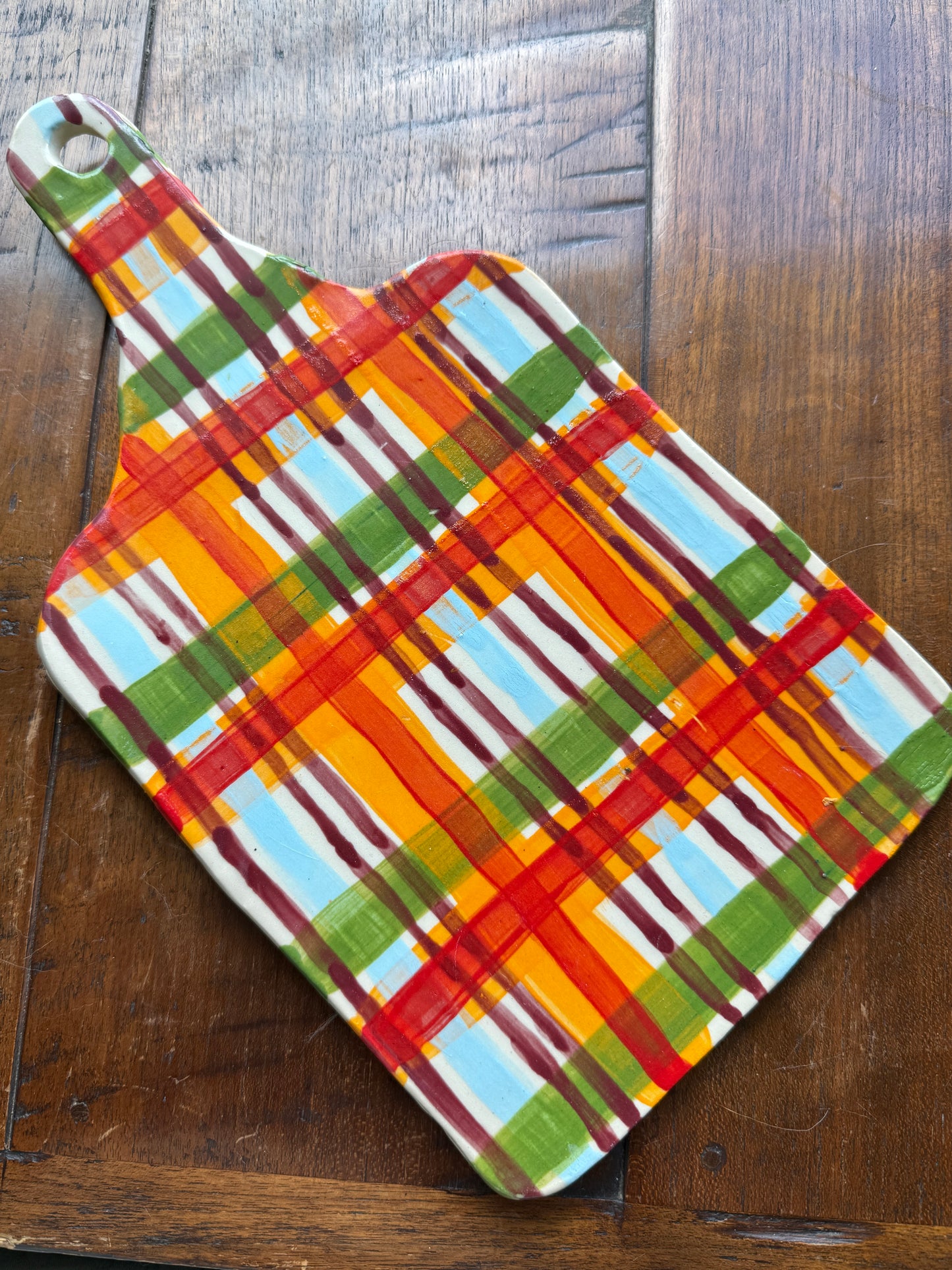 Plaid Serving Platter