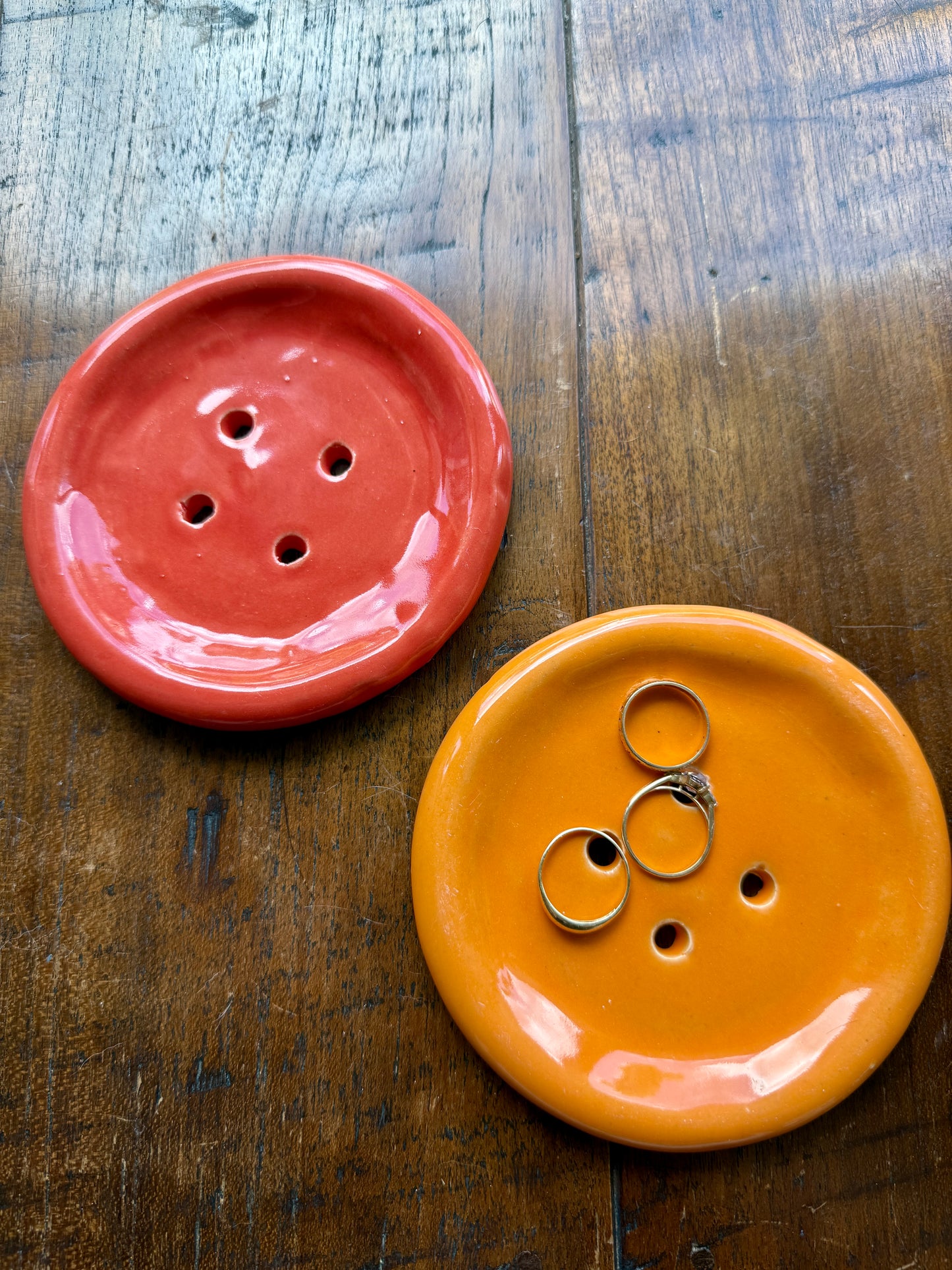Button Catch All/Spoon Rest (Orange)