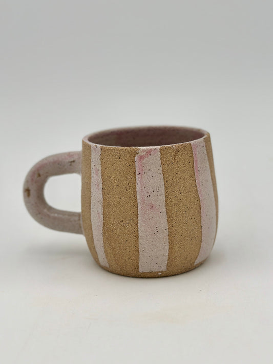 Calico Pink Striped Mug (seconds)