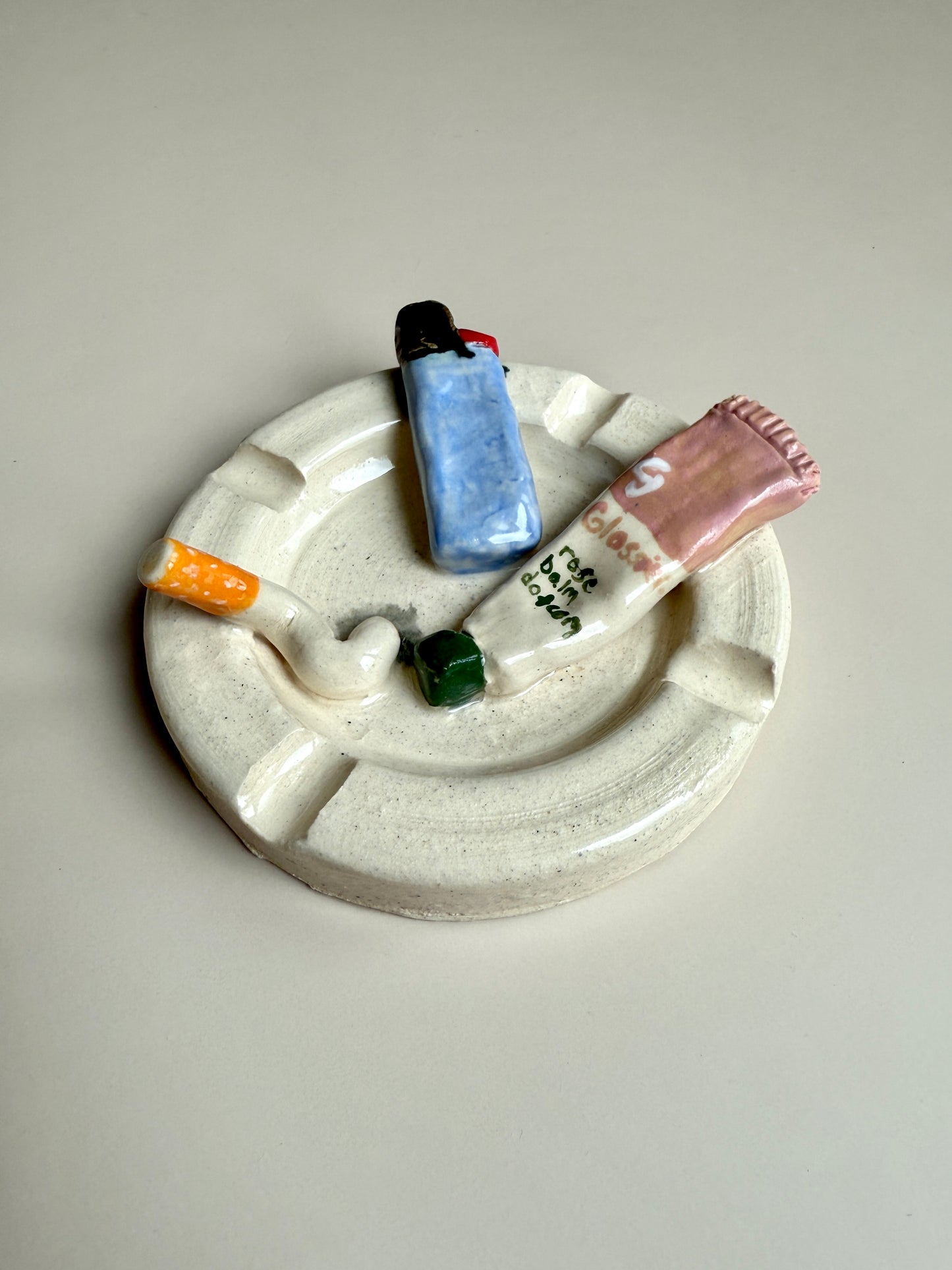 Ash Tray Catch All Sculpture 01 (lip balm/cigarette/lighter)