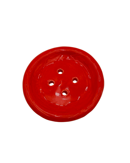 Button Catch All/Spoon Rest (Red)