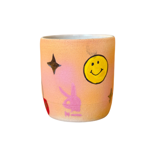 Millenial Doodle Cup (orange/pink) Seconds