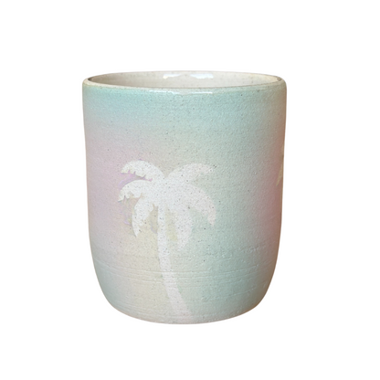 Palm Tree Cup (blue/pink)