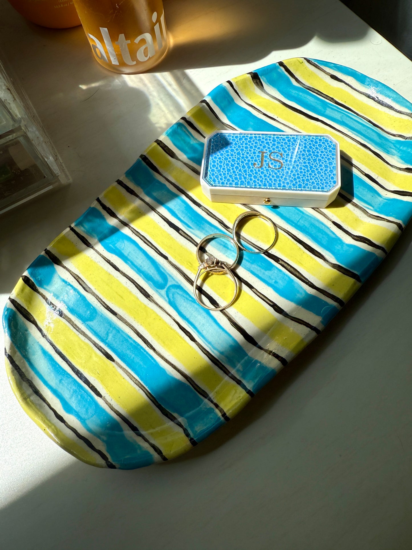 Striped Catch All Dish