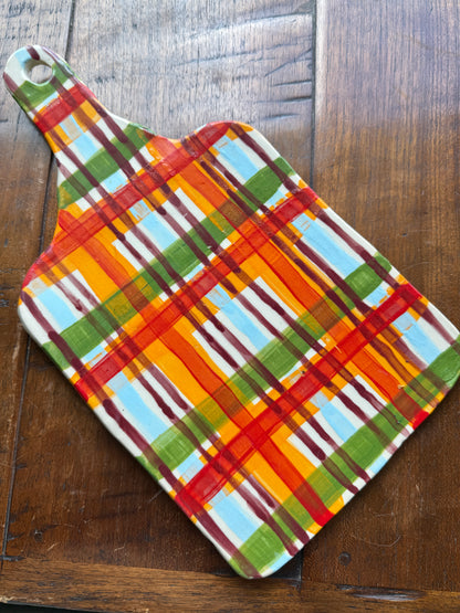 Plaid Serving Platter