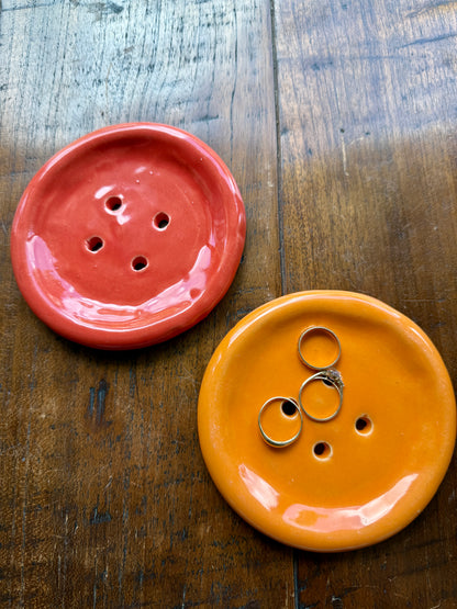 Button Catch All/Spoon Rest (Orange)