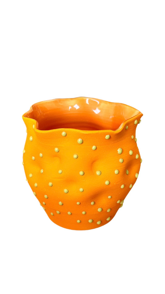 Monster Vase (Orange & Green)