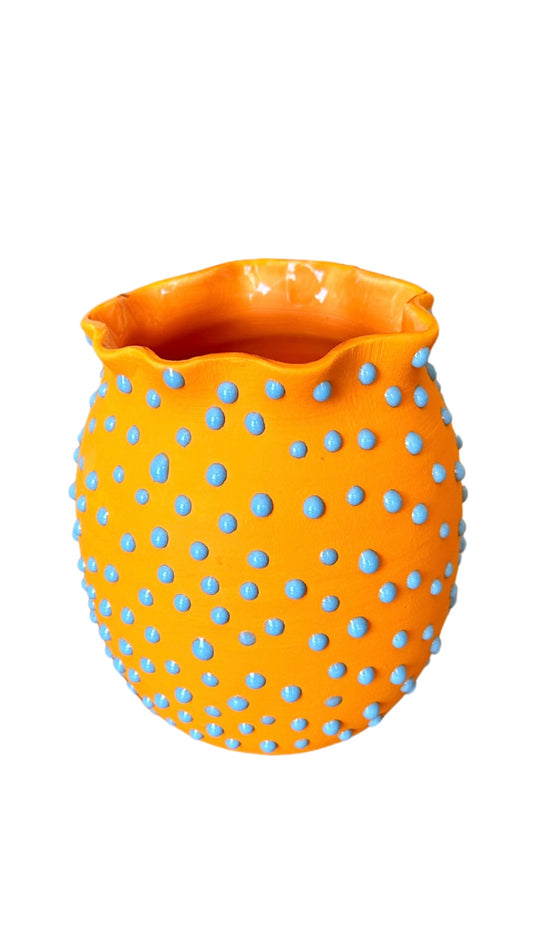 Monster Vase (Orange & Blue)